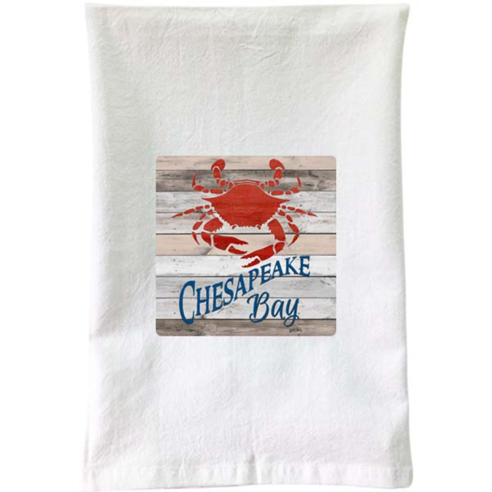 B McVan Designs Premium Quality Chesapeake Bay Cotton Flour Sack Kitchen Towel for Easy Display and Drying