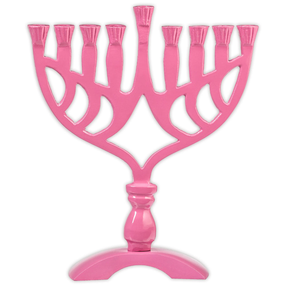 7.5-Inch Geometric Ner Mitzvah Hannukah Candle Menorah