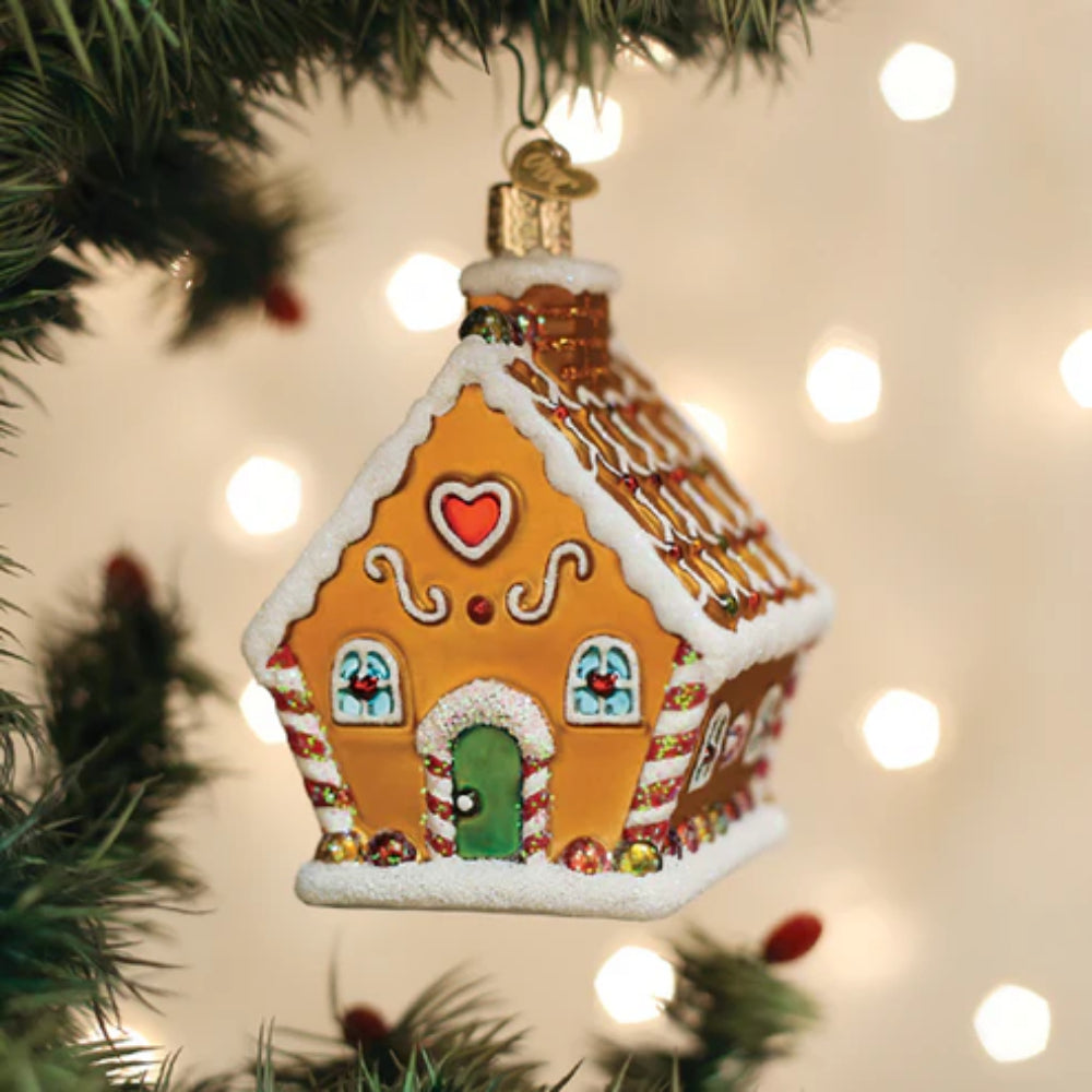 Old World Christmas Ornament: Delightful Sweet Gingerbread Cottage