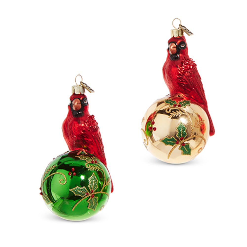 Raz Imports Exquisite Christmas Cardinal Glass Ornament for Tree Decor