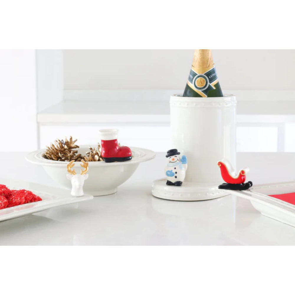 Nora Fleming Christmas Sleigh Bells Ringing Red Mini Ornament
