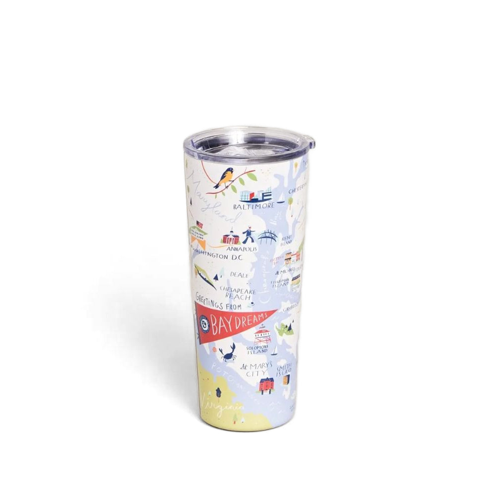 22 oz Vacuum Insulated Stainless Steel Spartina Bay Dreams Drink Tumbler