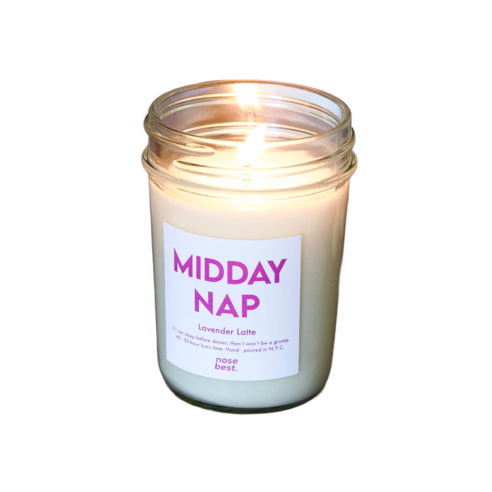 8oz Handmade Midday Nap Soy Candle - Lavender Coffee Fragrance