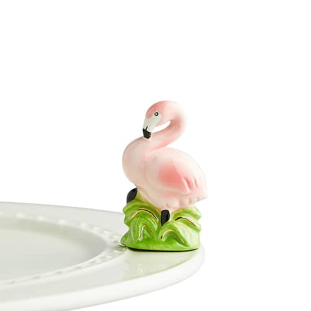 Nora Fleming Delightful Tickled Pink Flamingo Mini