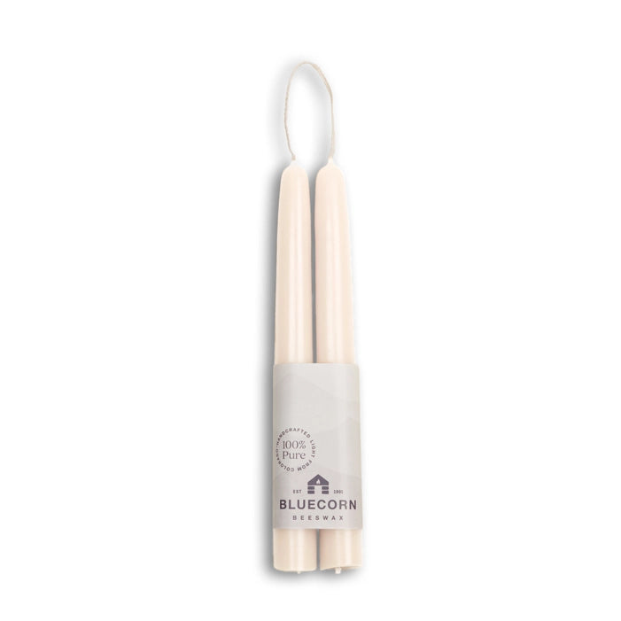 Set of 8 Handmade Beeswax Taper Candles for Special Occasions