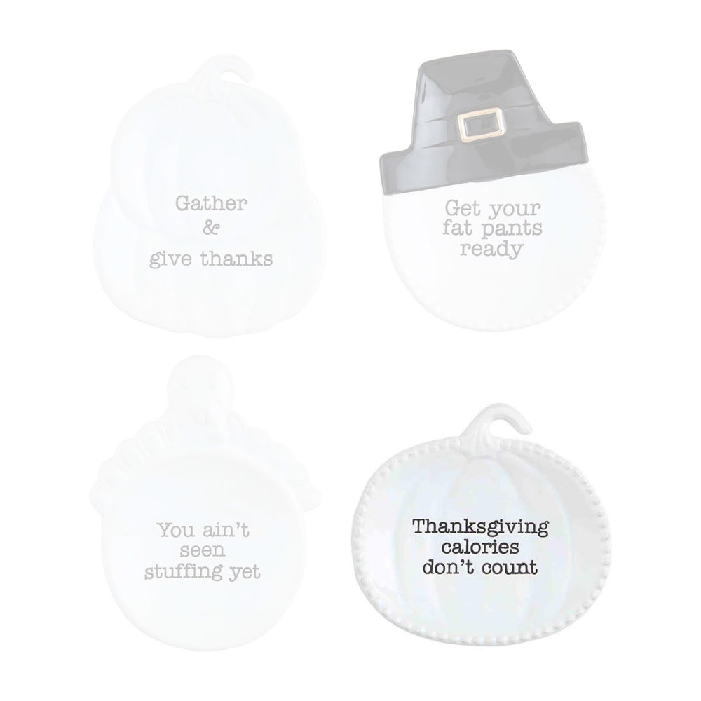 Mud Pie Hand - painted Ceramic Thanksgiving Tidbit Dishes for Festive Occasions