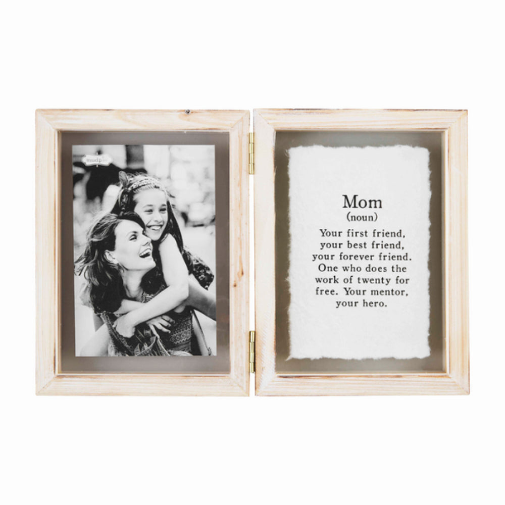 Mud Pie 4x6 Hinged Double Picture Frame for Parents