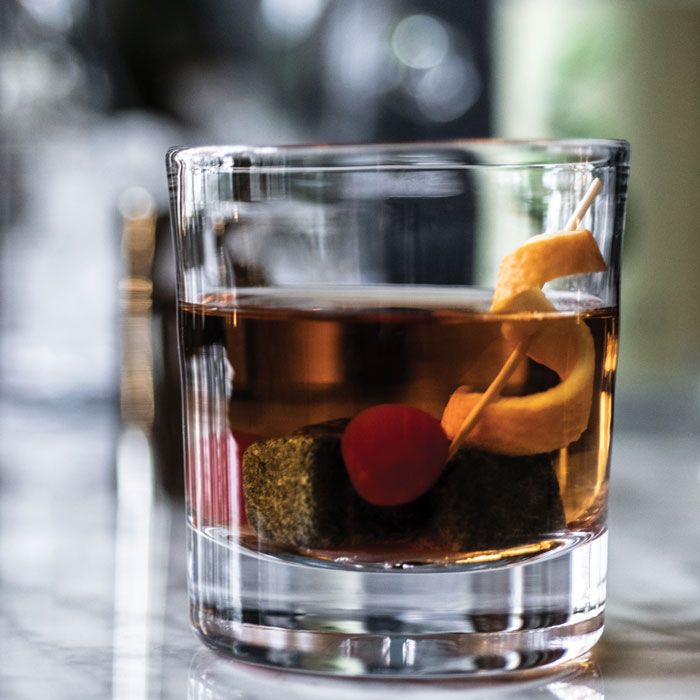 Simon Pearce Ascutney Double Old Fashion Glass Set of 2 in Gift Box