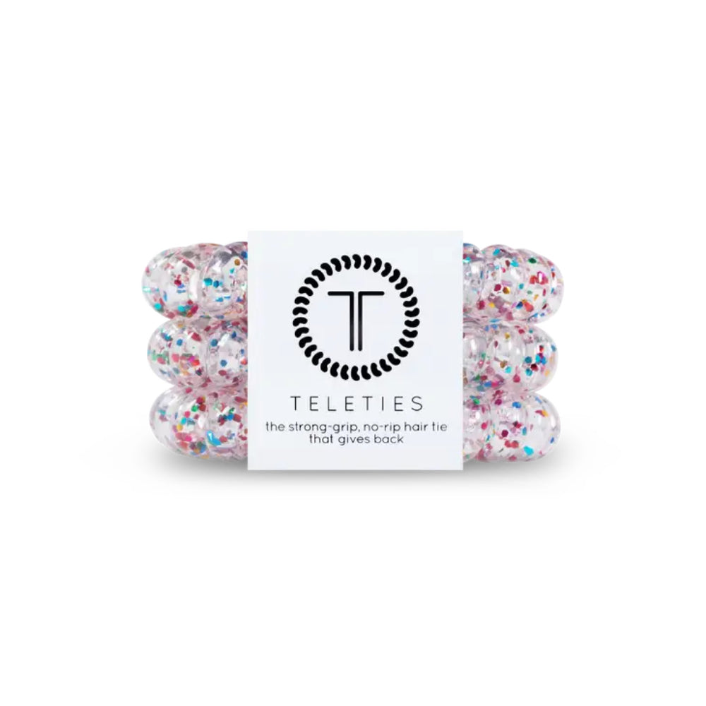TELETIES Set of 3 Large-sized Hair Ties for Women's Hairstyling