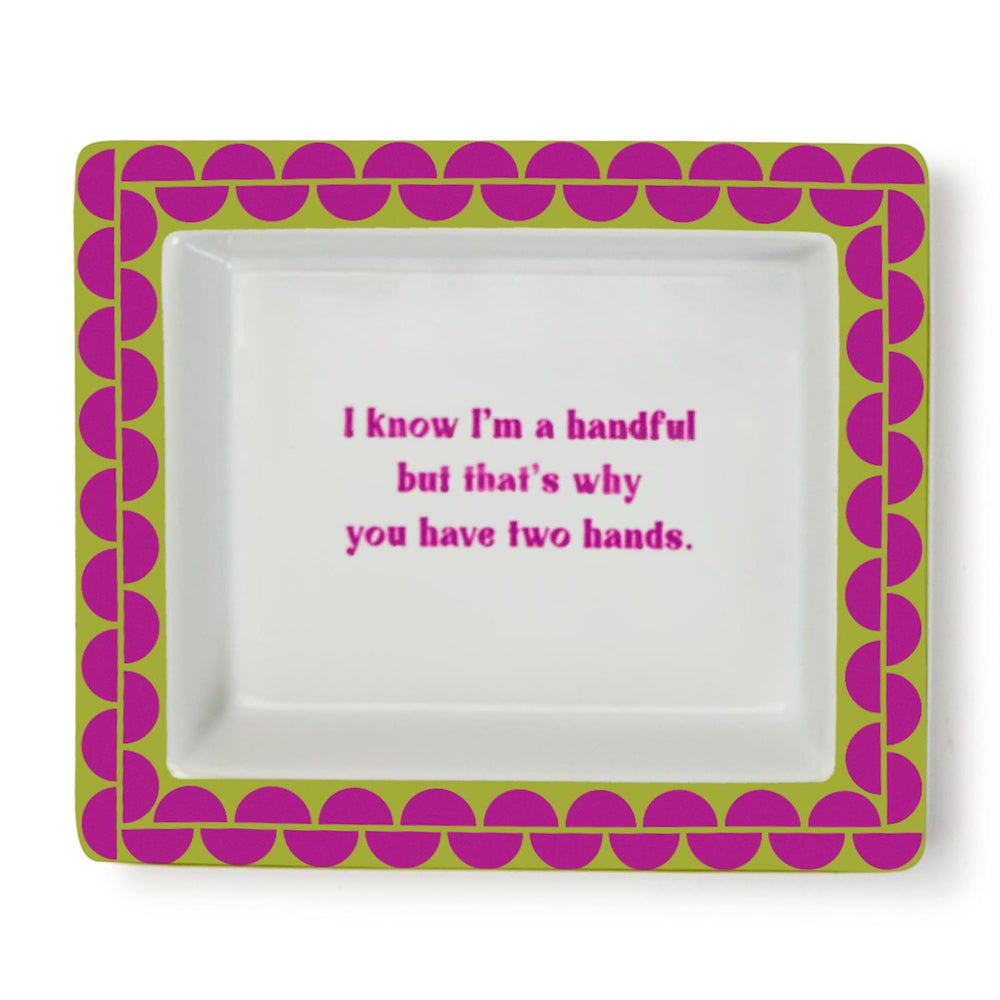 Two's Company Sassy Inspiring Phrase Desk Decorative Tray for Office or Home