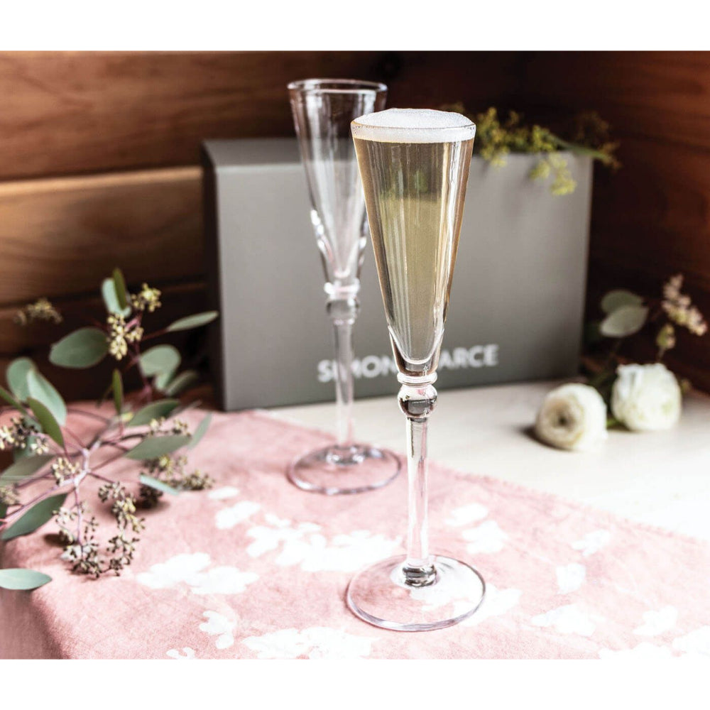 Simon Pearce Handmade Hartland Style Champagne Flute Glassware