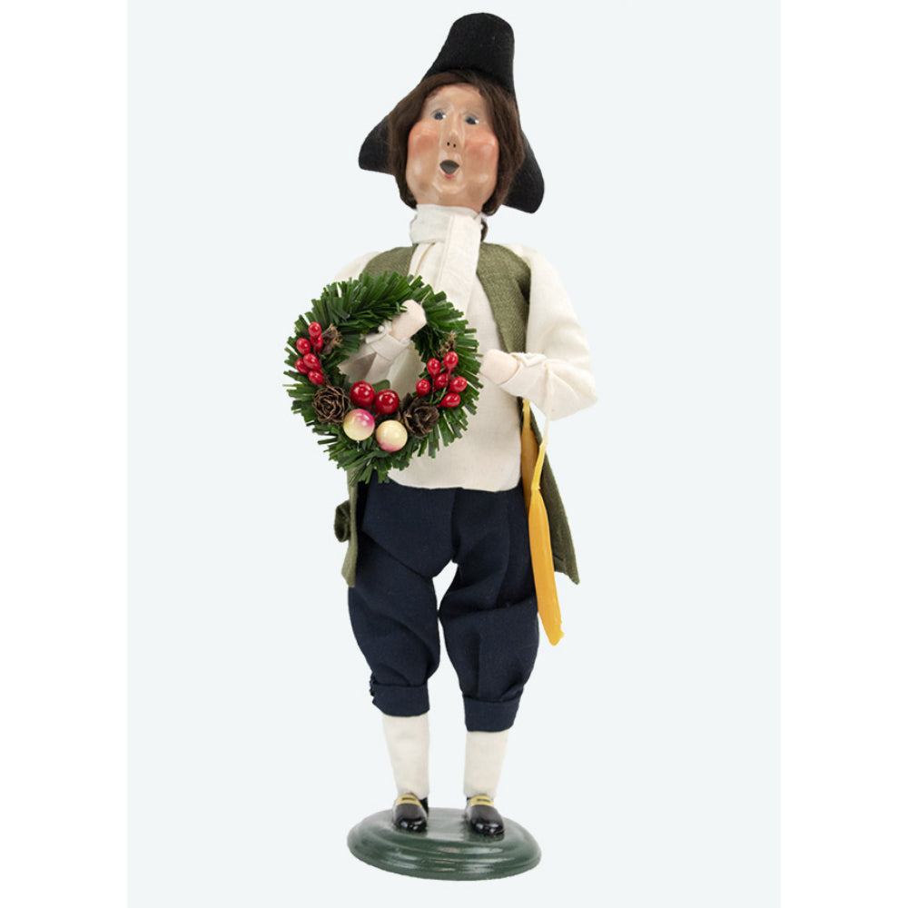 Byer's Choice Colonial Man Caroler from 2024 Historical Collection
