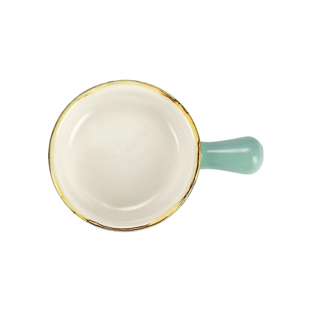 Vietri Italian Small-Sized Round Baking Dish with Oversized Handle