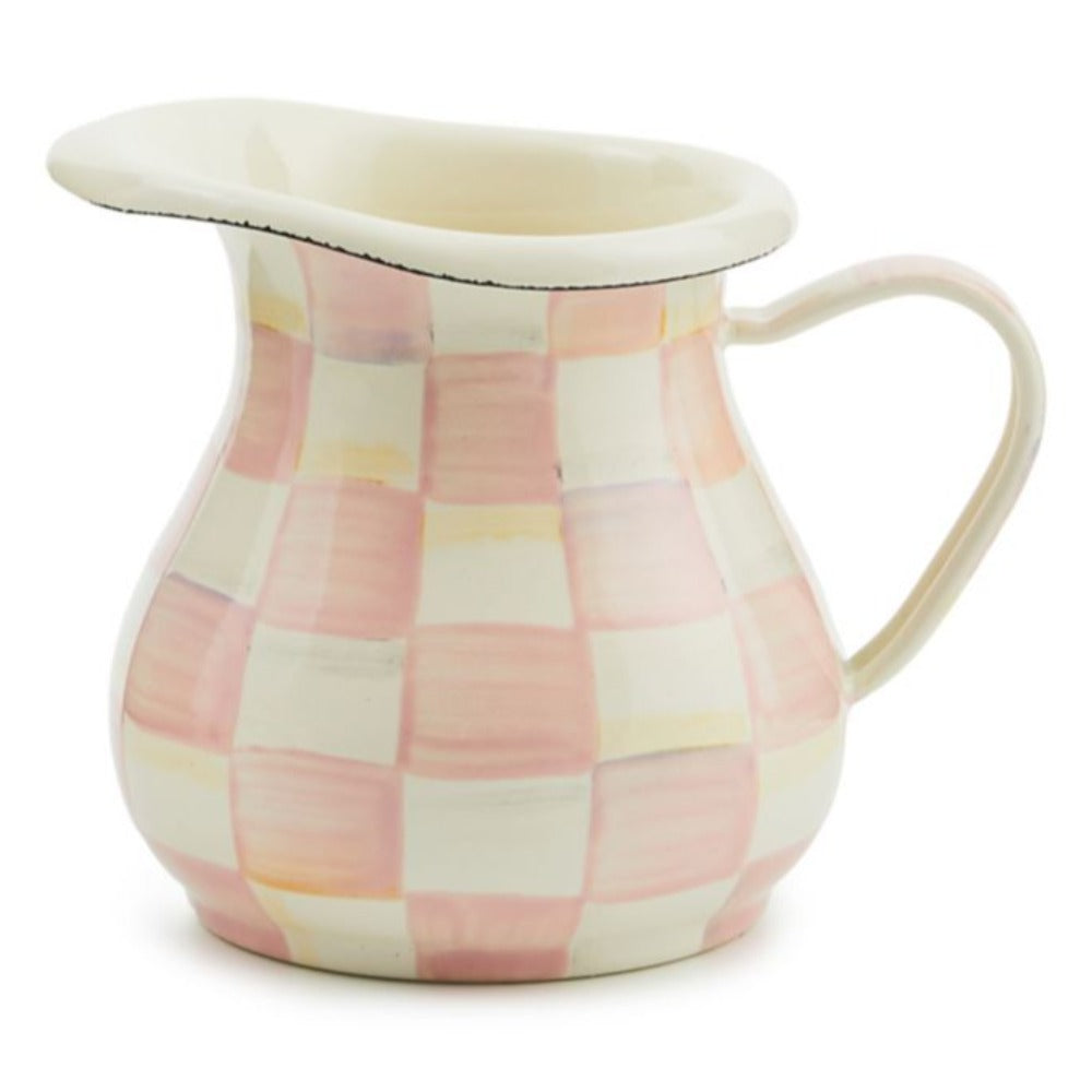 MacKenzie-Childs Hand-Painted Rosy Check Enamel Heavy-Gauge Creamer