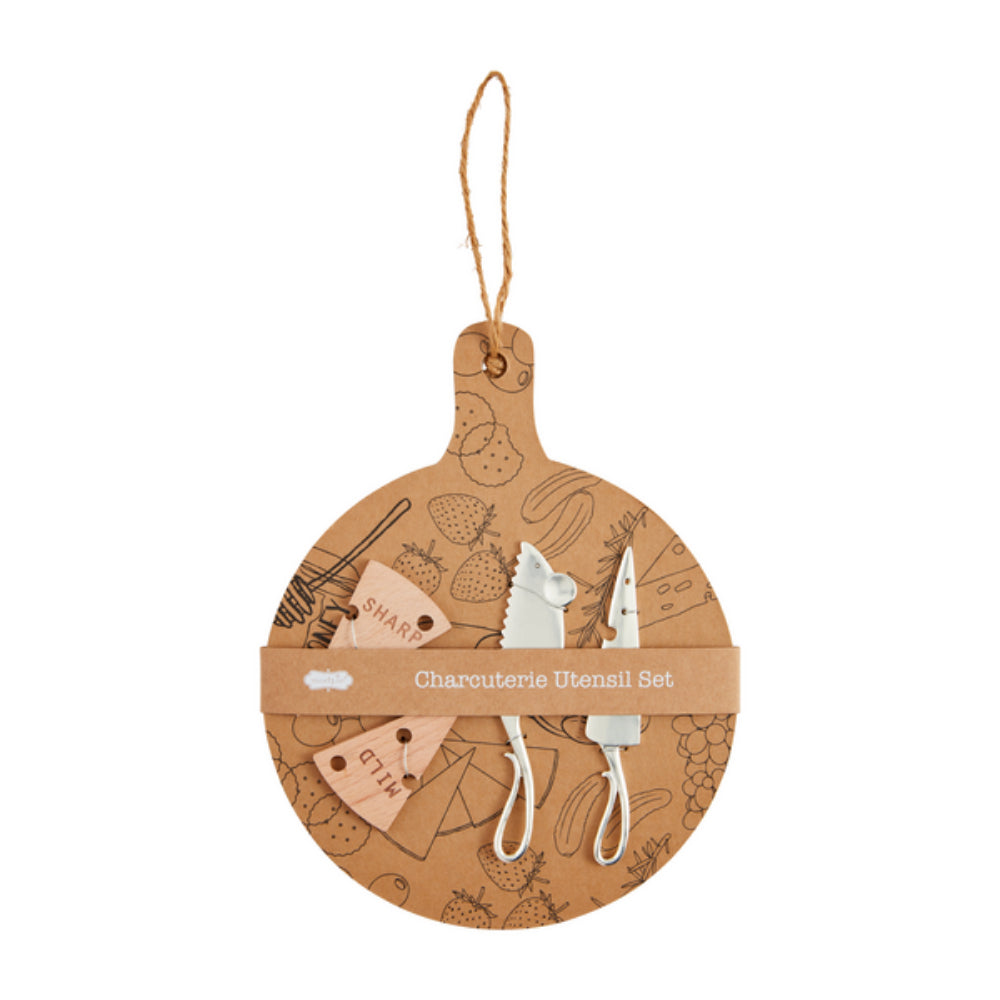 Mud Pie 4-Piece Elegant Charcuterie and Cheese Utensil Set