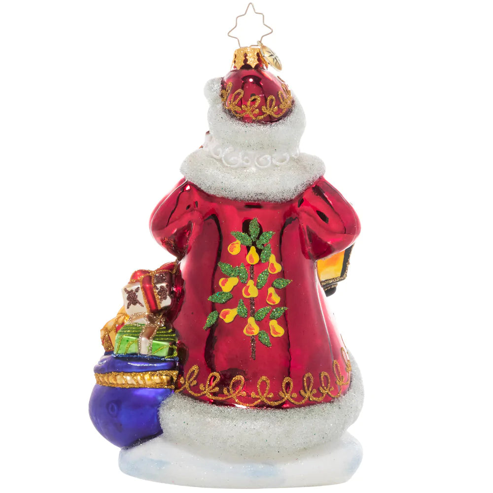 Christopher Radko Decorative Santa's Pear Tree Christmas Ornament