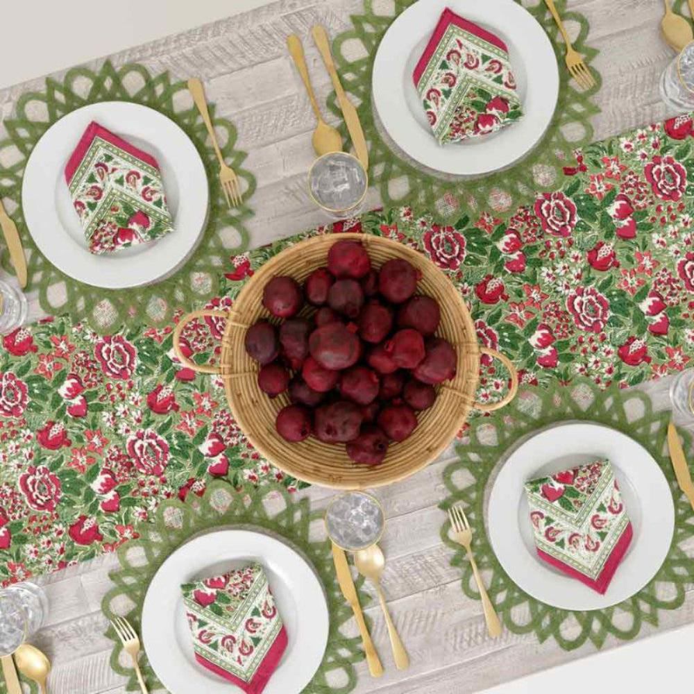 Autumn Orchard Pomegranate Decorative Table Runner