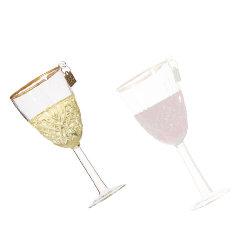 Raz Imports Exquisite Glass and Resin Wine Ornament for Holidays