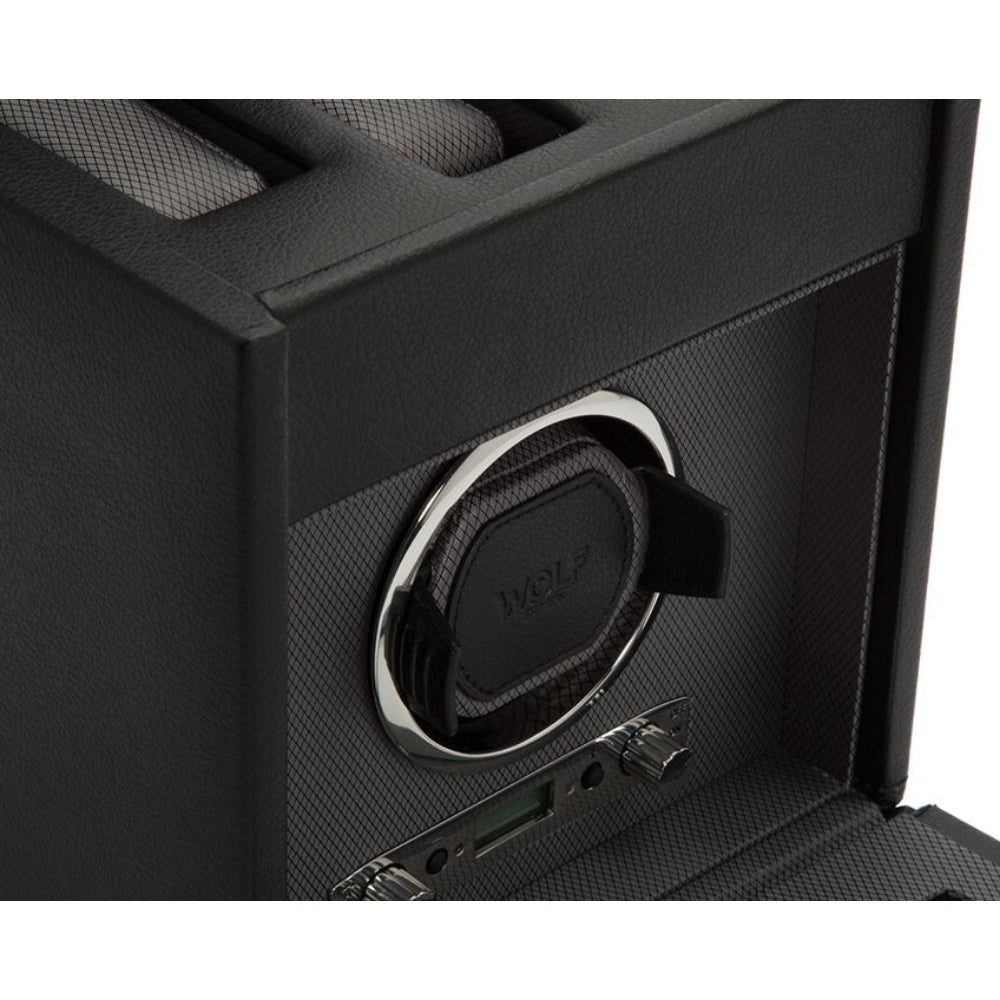 Black Wolf Designs Viceroy Single Watch Winder with Storage - A Timeless Elegant Choice