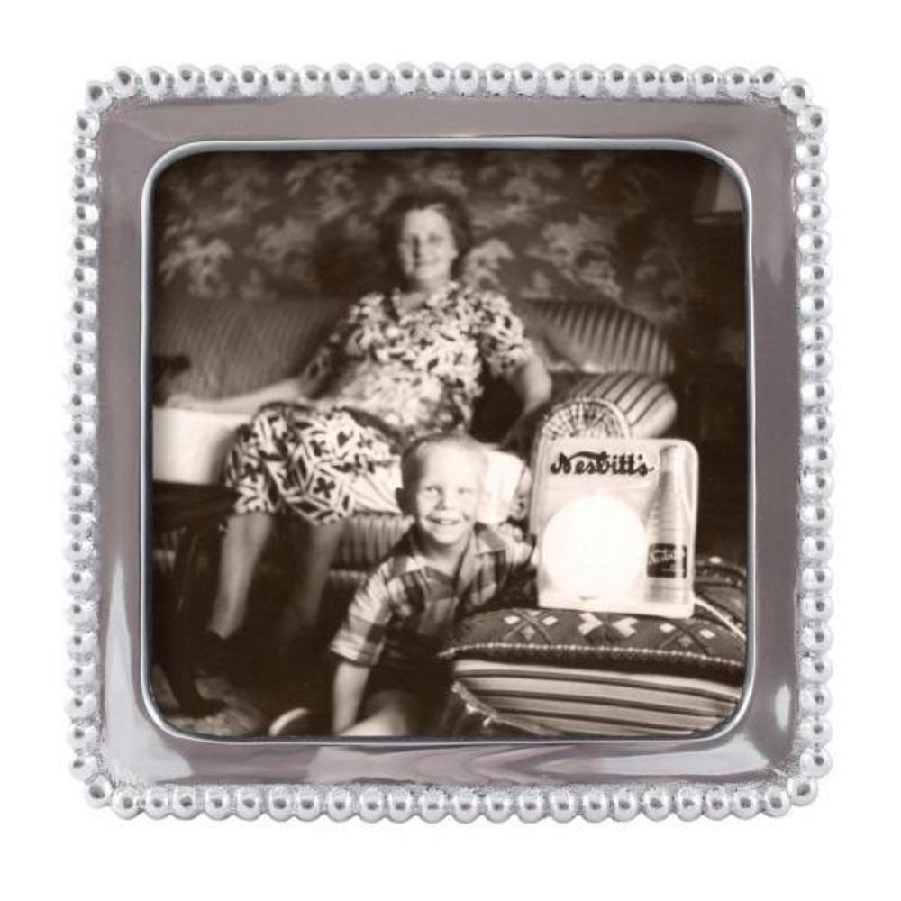 Beaded Ornamental Mariposa Picture Frame - Part of the Classic String of Pearls Collection