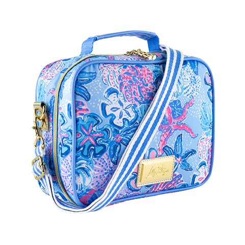 Stylish Lilly Pulitzer Adjustable - Strapped Picnic Lunch Bag