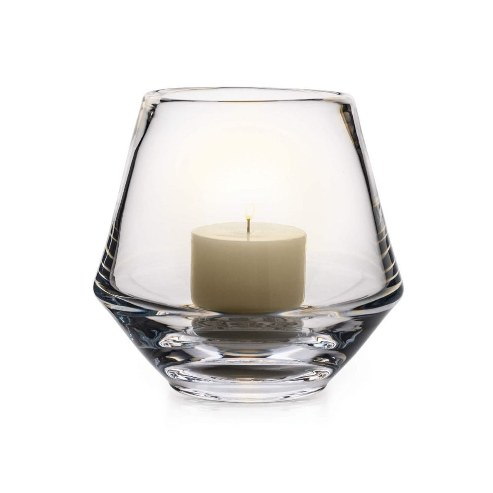 Simon Pearce Handblown Bristol Hurricane Glass Candleholder in Small & Medium Sizes