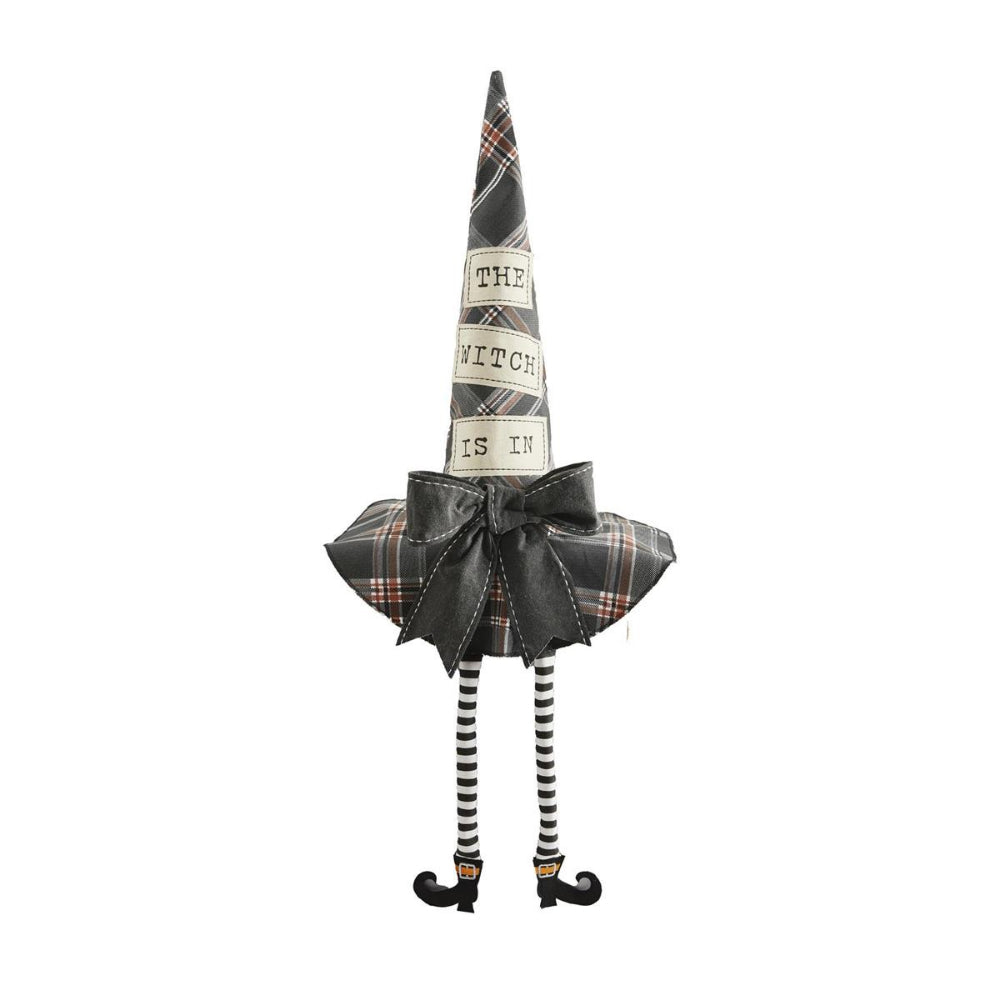 Mud Pie Oversized Hanging Leg Witch Hat Sitters - Decorative Items
