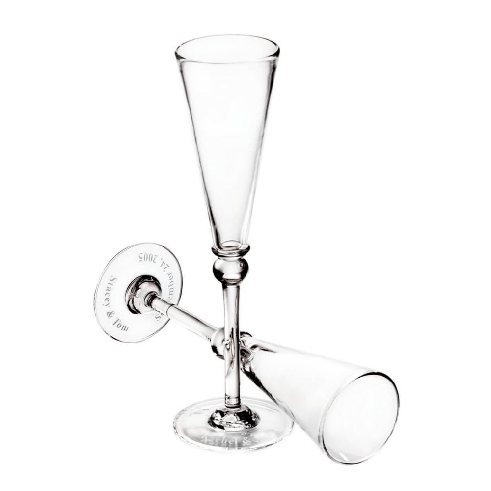 Simon Pearce Handmade Hartland Style Champagne Flute Glassware