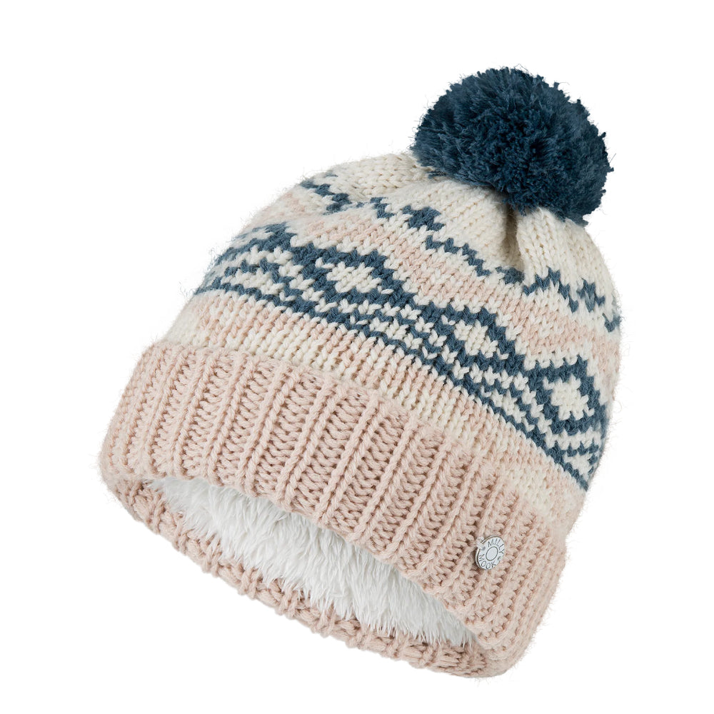 Millymook Soft-Toned Girl's Holly Beanie with Pom Pom for Winter