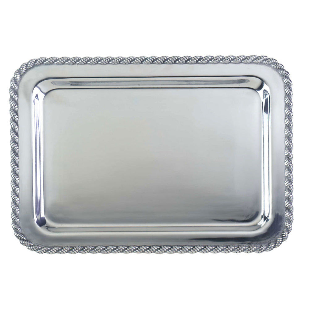 Medium-Sized Rectangular Salisbury Masthead Tray with Rope Edge