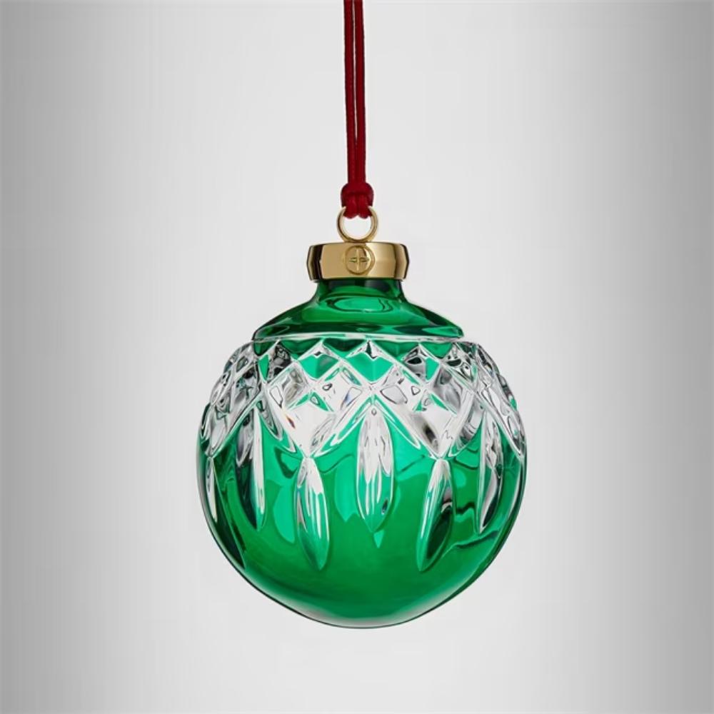 2024 Waterford Lismore Christmas Emerald - Green Bauble Ornament