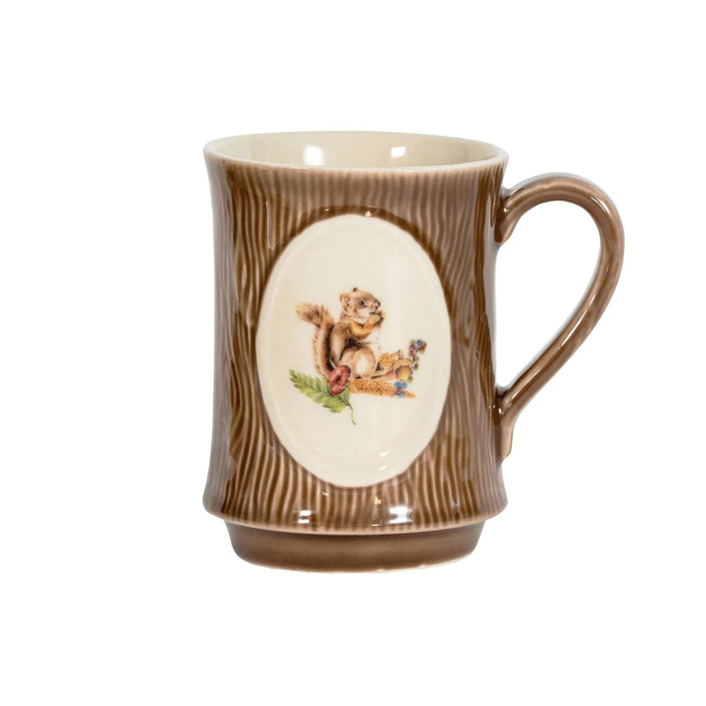Juliska Forest Walk Animal-themed Ceramic Coffee Mugs - Set of 4