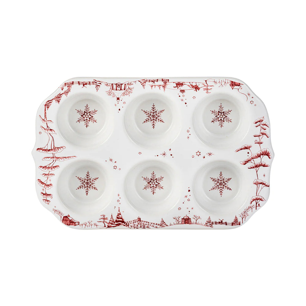 Juliska Winter Frolic - Exquisite Ceramic Country Estate Muffin Baking Dish