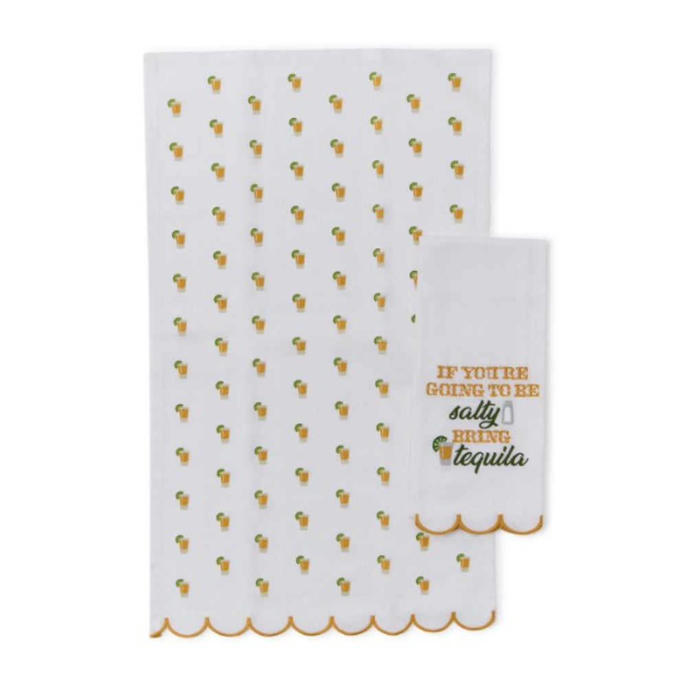Two's Company High - Quality Drinking Kitchen Luxury Dish Towels with Witty Designs