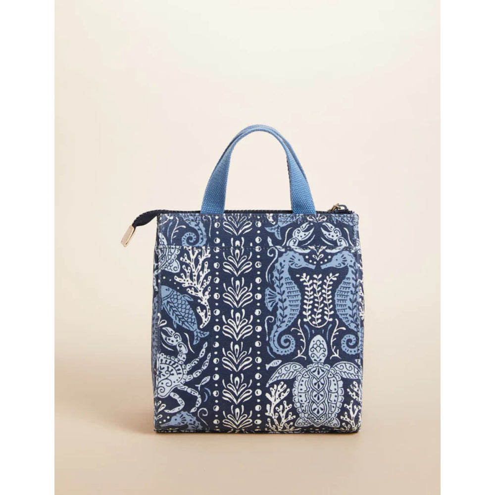 Hamilton Sea Life Pattern Reusable Insulated Spartina Lunch Tote