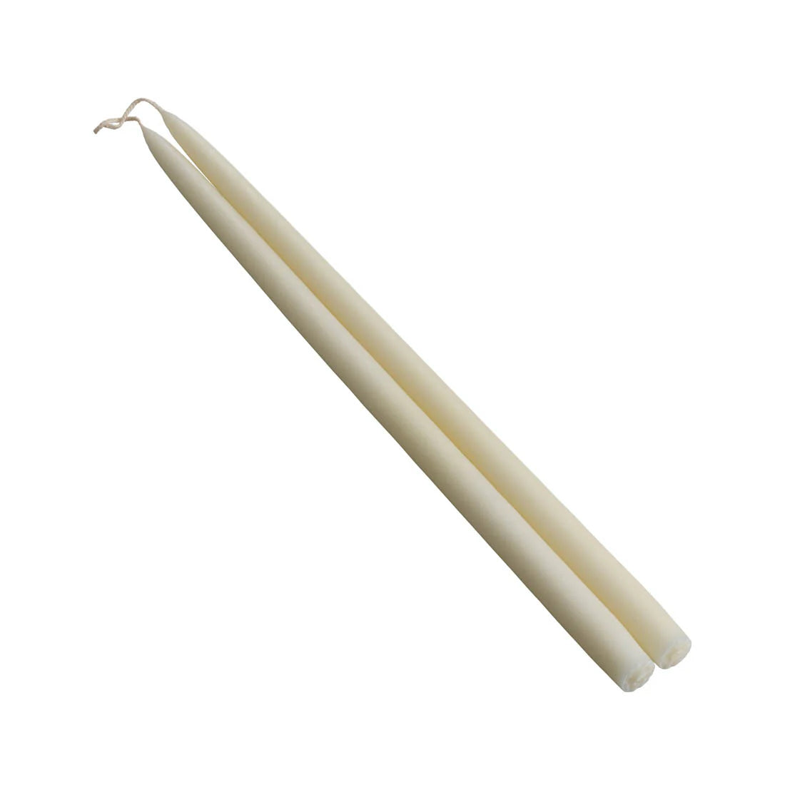 Simon Pearce Ivory Taper Candle Set of Two - Ideal for Table Decor