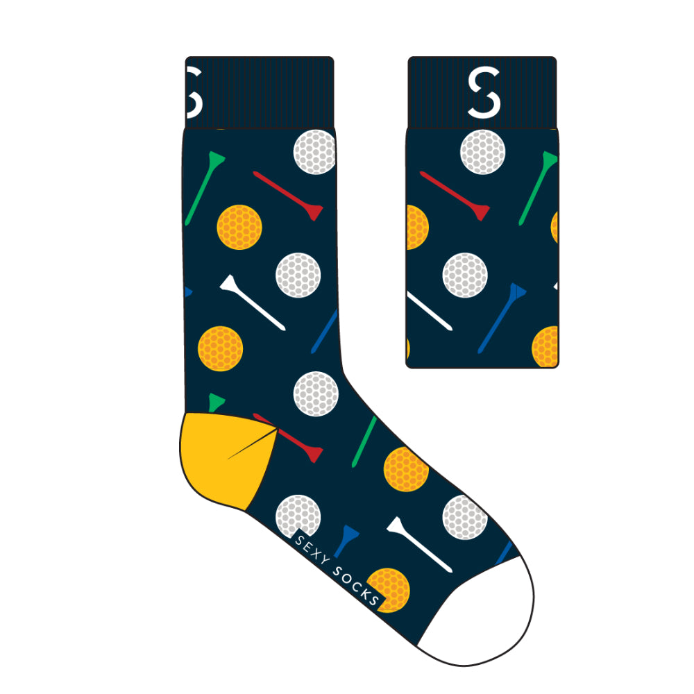 Sexy Socks LLC Stylish Multi - colored Golf Tee Time Socks