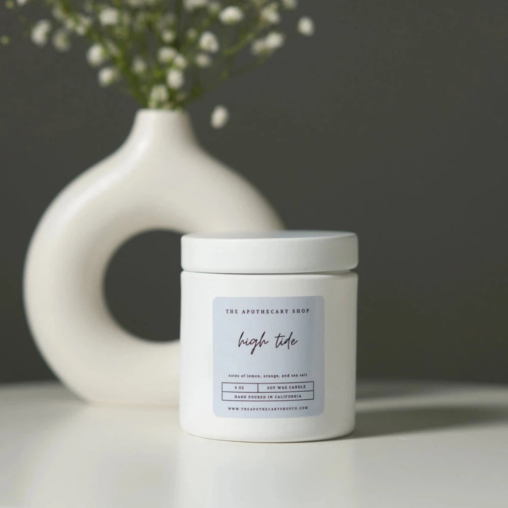 Exquisite High Tide Scented Soy Wax Candle for a Coastal Ambiance