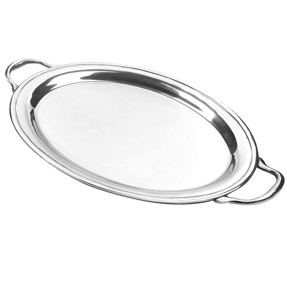Classic Oval Salisbury Cast Aluminum Serving Tray for Big Meals