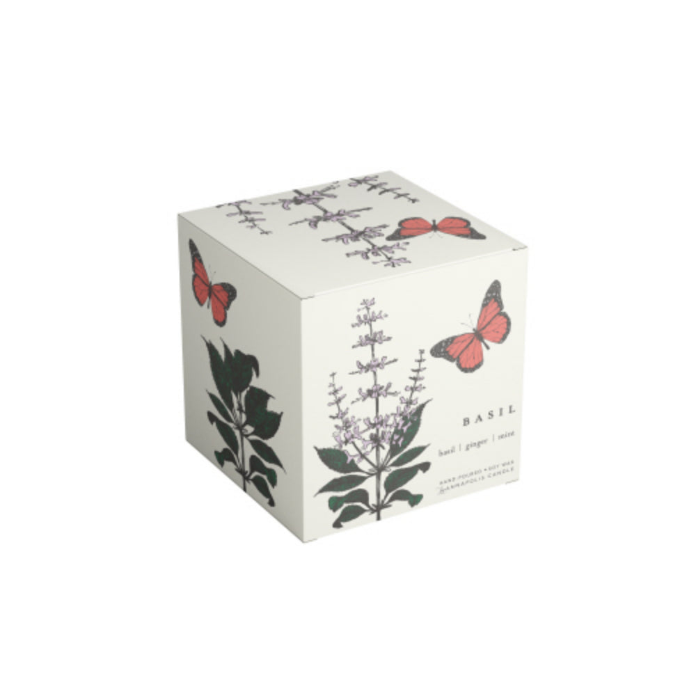 Annapolis Basil Boxed Candle: A 10oz Fragrant Delight with 65+ Hour Burn