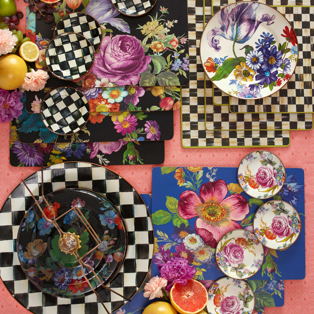 MacKenzie-Childs Heat-Resistant Courtly Check Cork Back Placemats - Set of 4