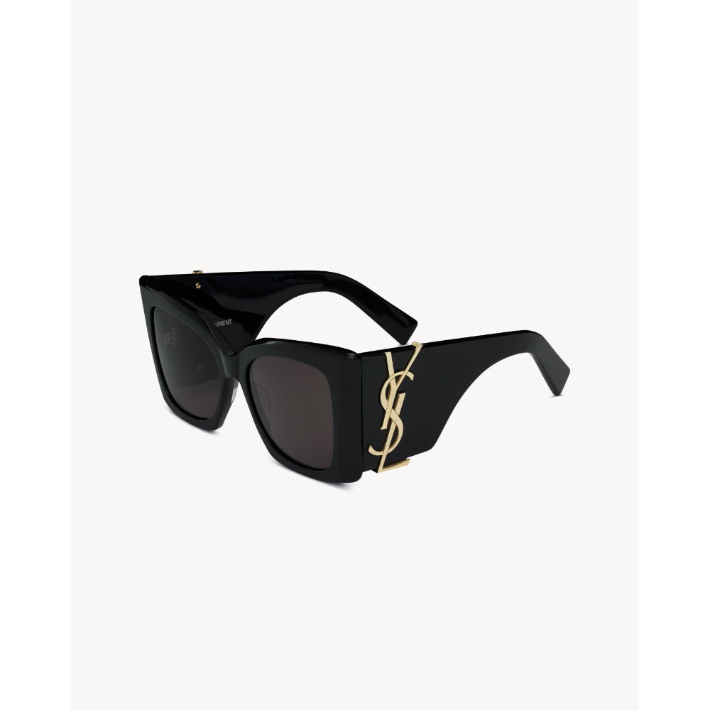 Stylish Saint Laurent SL M119 BLAZE Unisex Black Women's Oversized Sunglasses