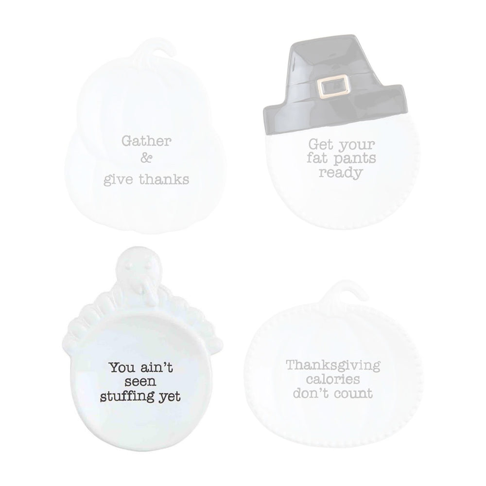 Mud Pie Hand - painted Ceramic Thanksgiving Tidbit Dishes for Festive Occasions