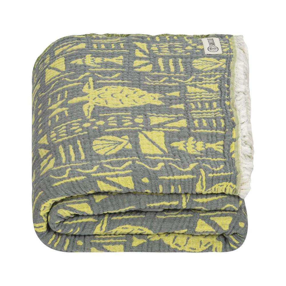 Sand Cloud - Extra Large Stamp Turtle Party Blanket Made of Turkish Organic Cotton