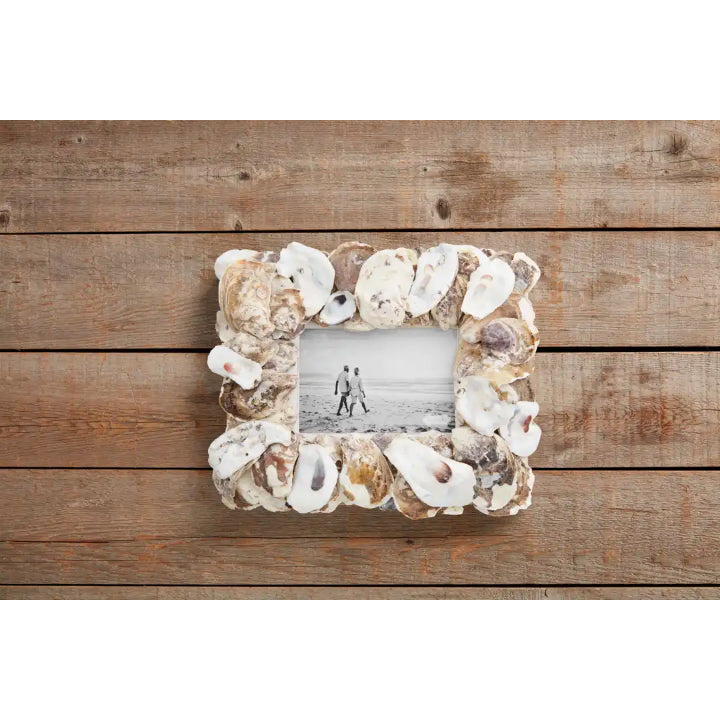 Mud Pie Stylish Oyster-Shell 4x6 Photo Frame for Beach Memory Keeping