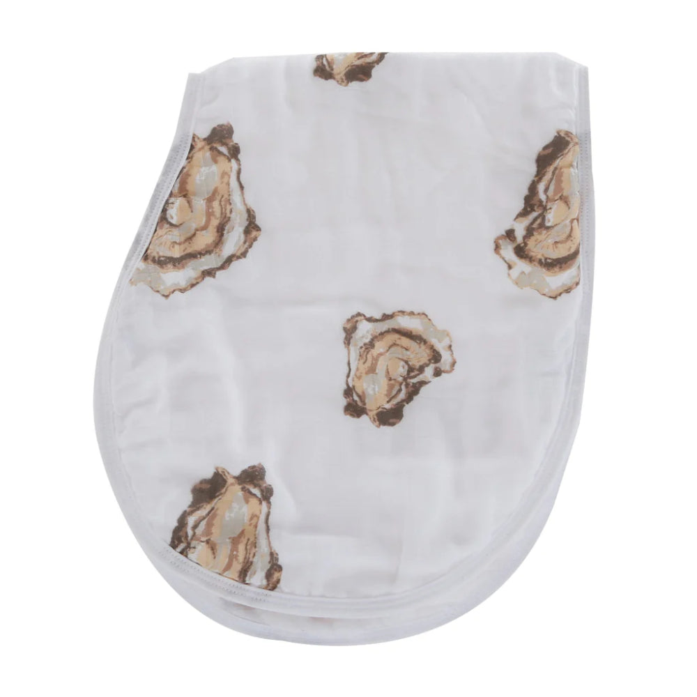 Little Hometown Oyster Unisex Baby Burping Cloth and Bib Set