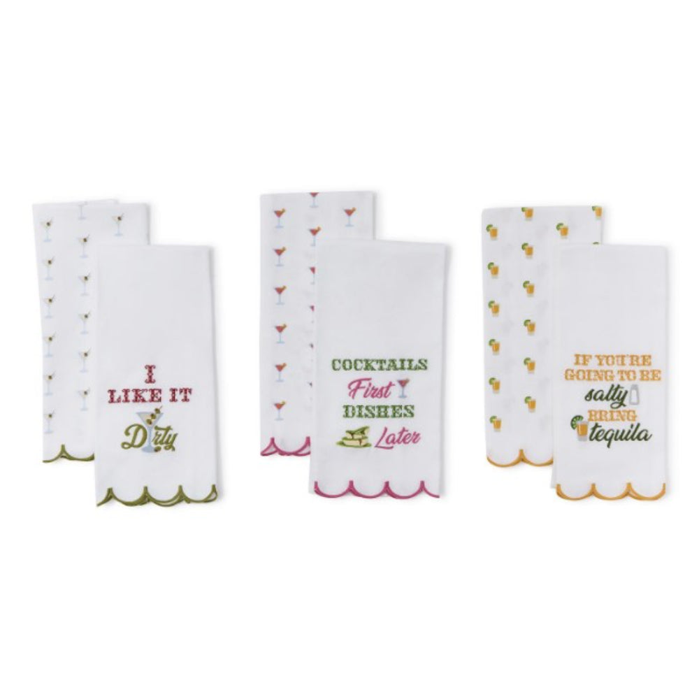 Two's Company High - Quality Drinking Kitchen Luxury Dish Towels with Witty Designs