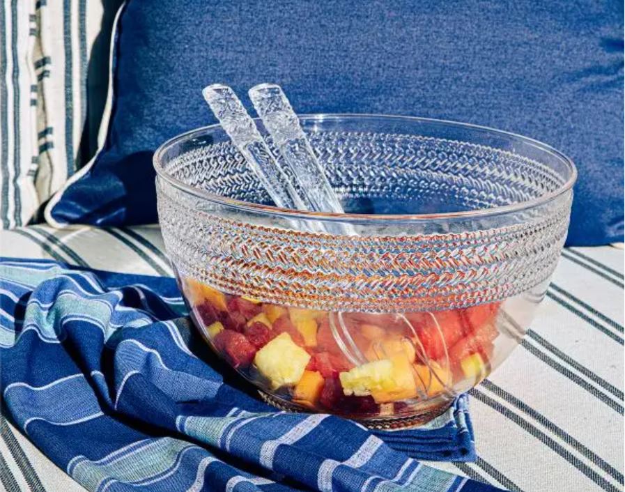 Juliska Al Fresco Collection Acrylic Picnic Serving Platters - Panier Style