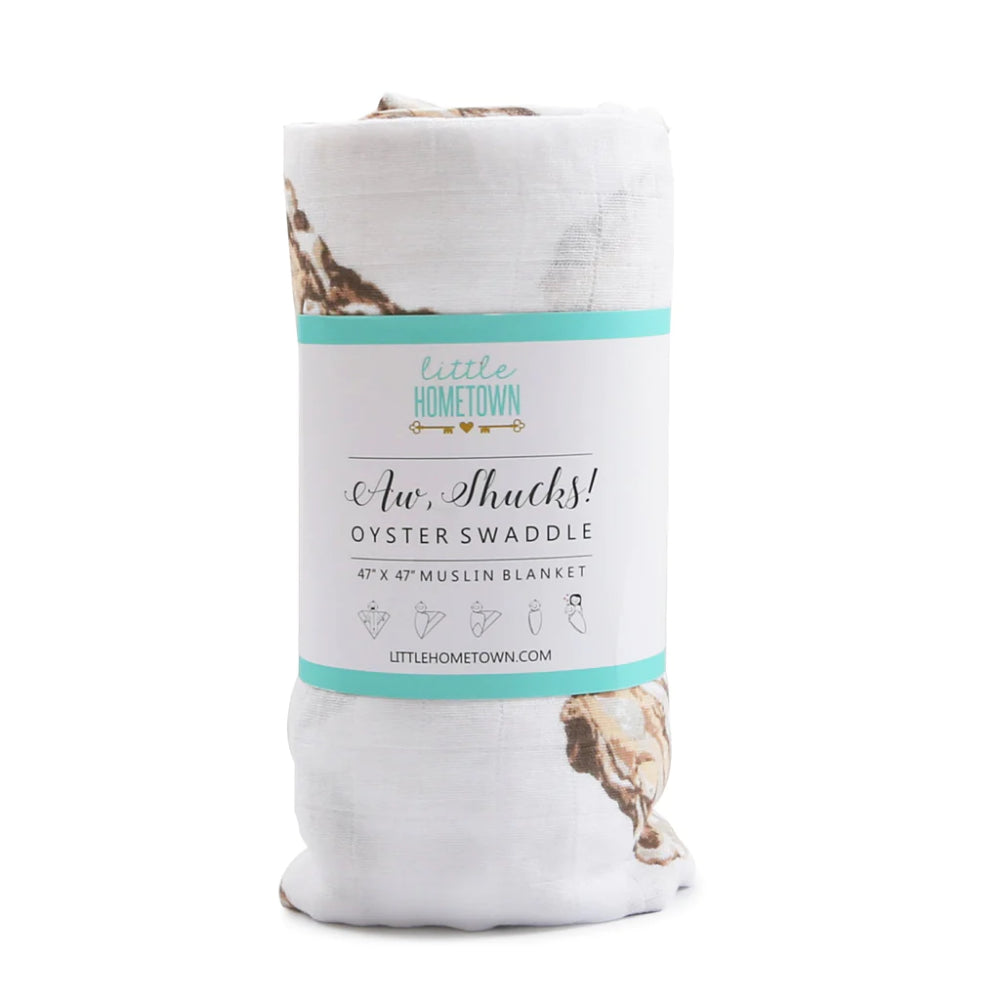 Little Hometown Oyster-themed Soft and Breathable Baby Swaddle Blanket