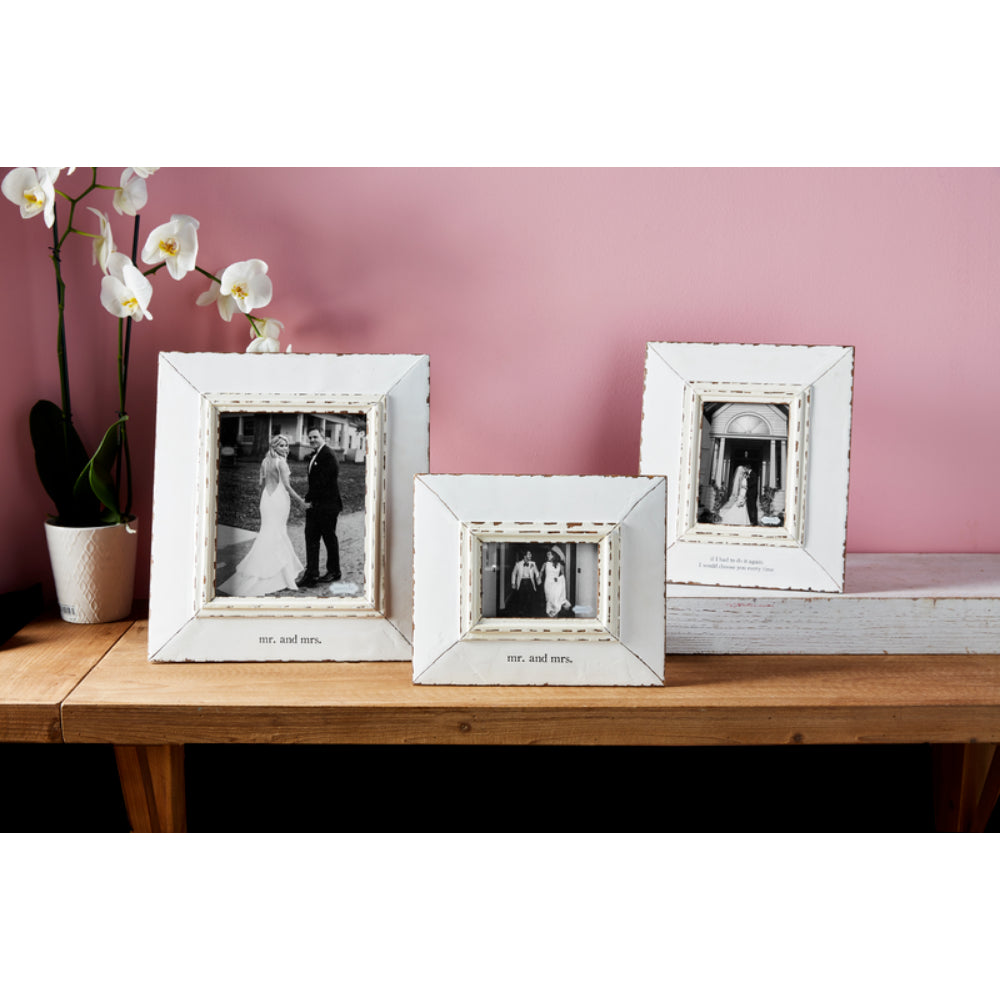 Mud Pie Distressed 5x7 Mango Wood Frame for Cherished Memories